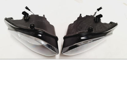 Snett uppifrån på Strålkastare från en BMW R 1200 RS -2014 motorcykel.