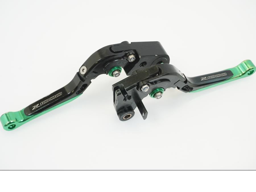 Framsidan på Broms och kopplingsgrepp från en Kawasaki Z 1000 -2014 motorcykel.