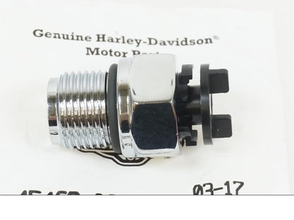 Baksidan på Oljetank från en H-D Softail Breakout FXSB -2017 motorcykel.