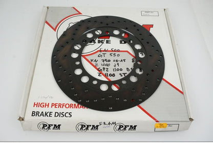 Framsidan på Bromsskiva från en Kawasaki VN 750 -1994 motorcykel.