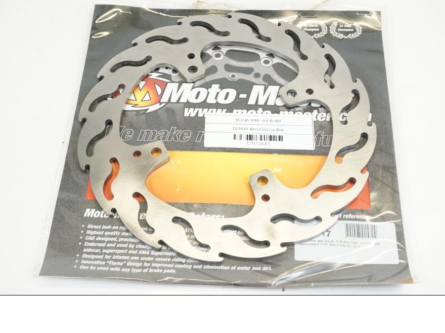 Baksidan på Bromsskiva från en Ducati 848 -2010 motorcykel.