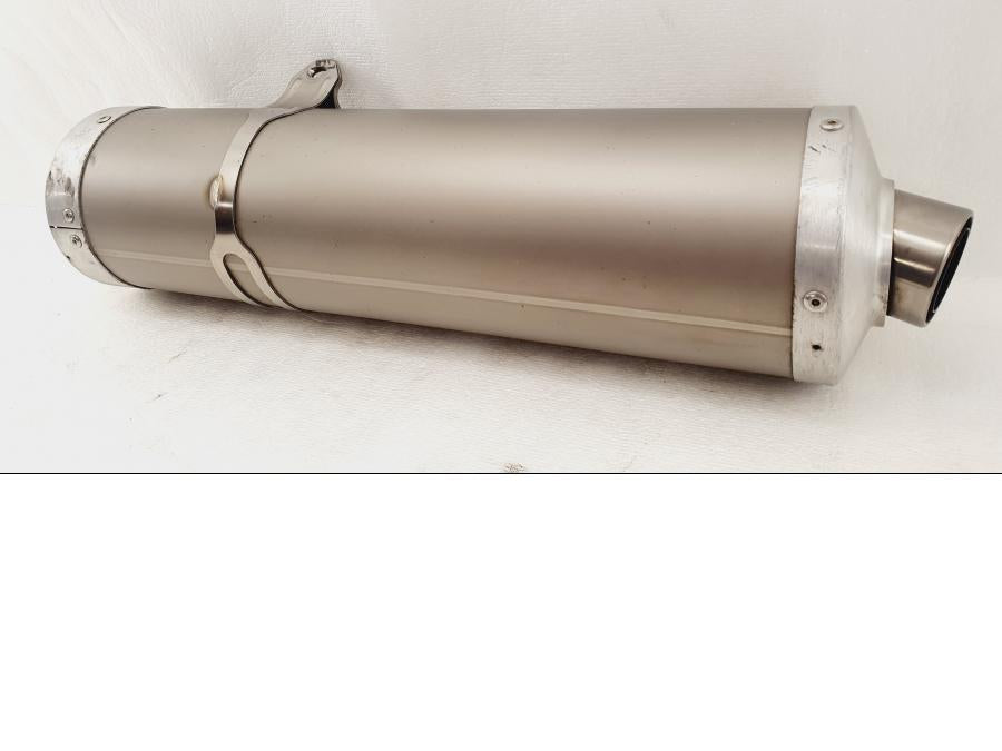 Snett uppifrån på Ljuddämpare från en Honda CBR 900 RR -2003 motorcykel.