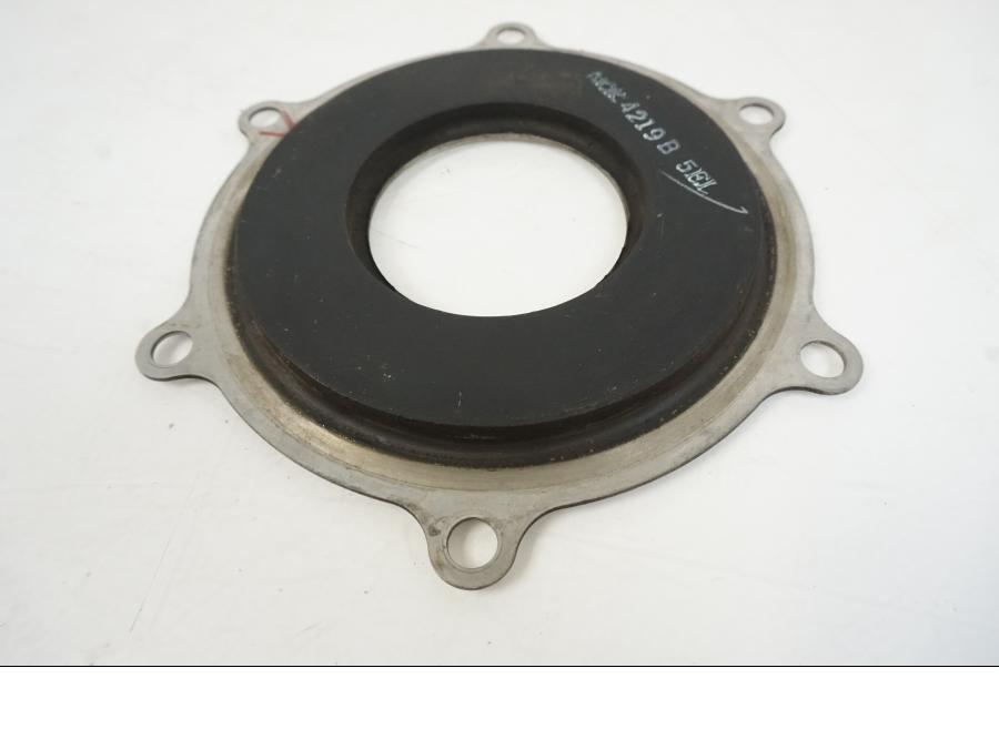 Snett uppifrån på Bromsskivedekor från en Yamaha XVS 1100 -2004 motorcykel.