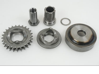 Framsidan på Kompensationsdrev från en H-D Touring Road King Custom FLHRSI -2004 motorcykel.