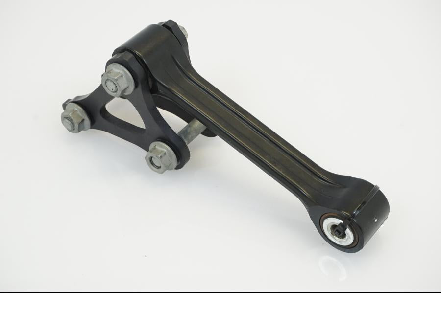 Framsidan på Stötdämparlänkage från en KTM 1290 Super Duke -2020 motorcykel.