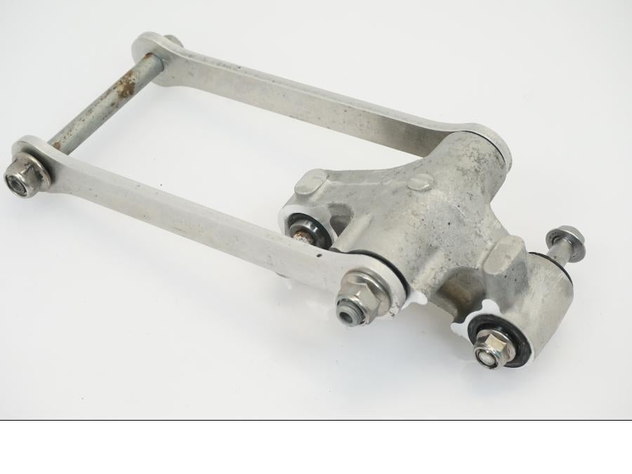 Snett uppifrån på Stötdämparlänkage från en Kawasaki ZX-10R -2008 motorcykel.