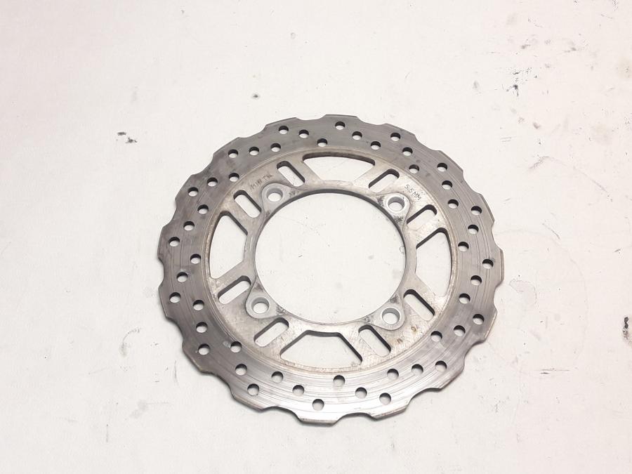 Framsidan på Bromsskiva från en Kawasaki Z 800 -2015 motorcykel.