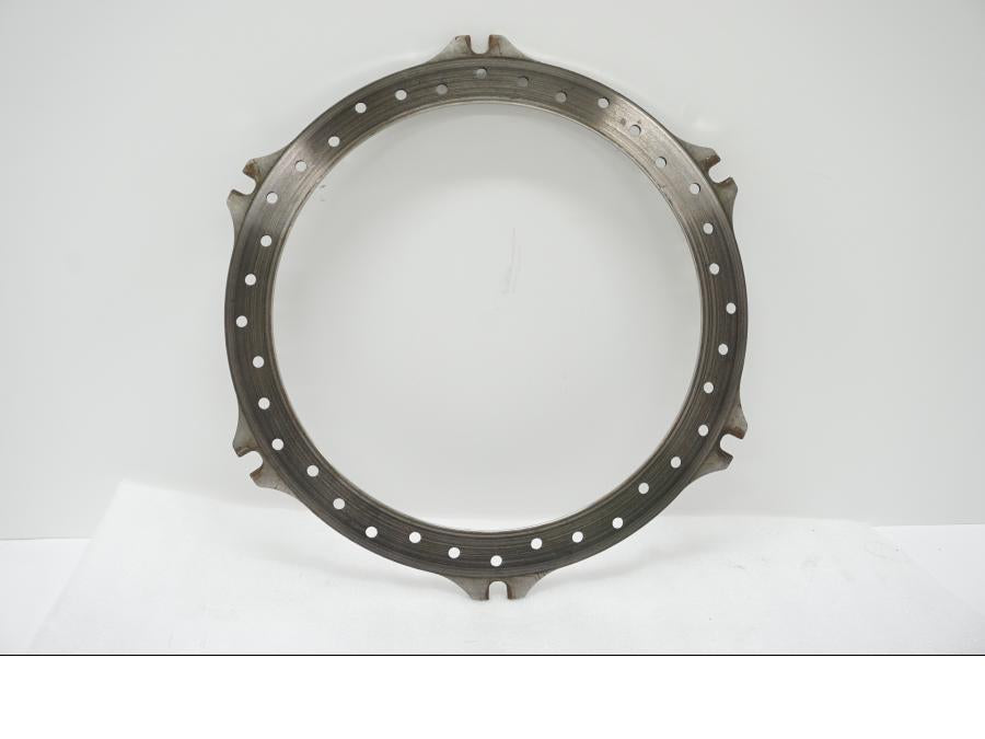 Framsidan på Bromsskiva från en Buell XB9S -2003 motorcykel.