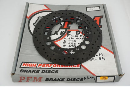 Framsidan på Bromsskiva från en Kawasaki Z 750 80-tal -1984 motorcykel.