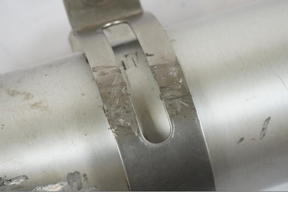 Baksidan på Ljuddämpare från en Aprilia RS 125 -2000 motorcykel.