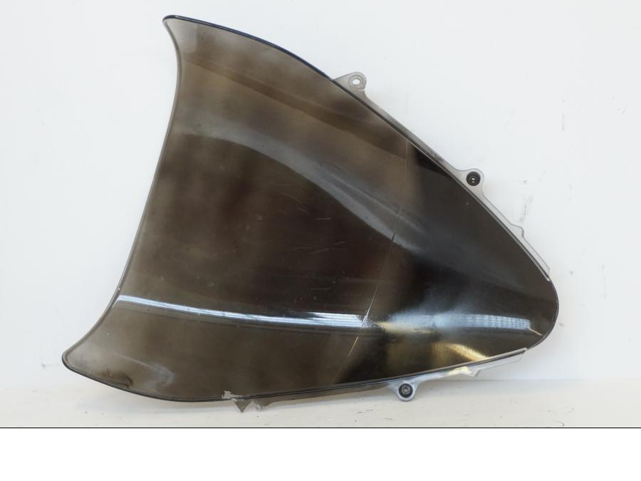 Snett uppifrån på Vindruta från en Kawasaki ZR-7 -2001 motorcykel.