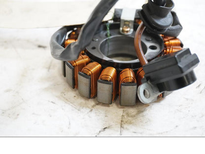 Baksidan på Generator från en Honda CBR 125 R -2004 motorcykel.