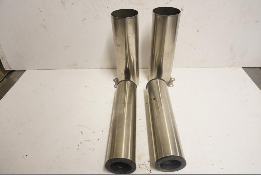 Framsidan på Gaffelbendekor från en Triumph America -2004 motorcykel.