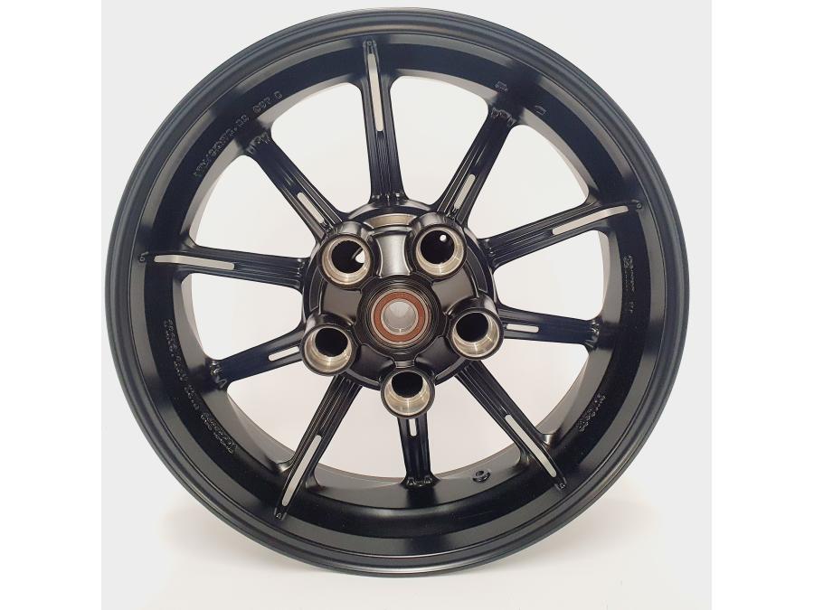 Framsidan på Fälg från en Ducati Scrambler Icon -2021 motorcykel.