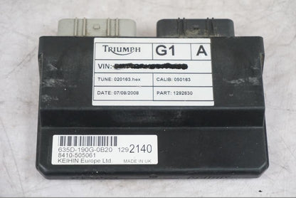 Framsidan på CDI / ECU från en Triumph Tiger -2009 motorcykel.