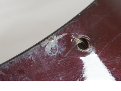 Snett uppifrån på Bakskärm från en Kawasaki VN 1500 -1992 motorcykel.