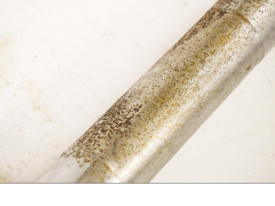 Snett uppifrån på Gaffelben från en Kawasaki KDX 125 -1991 motorcykel.