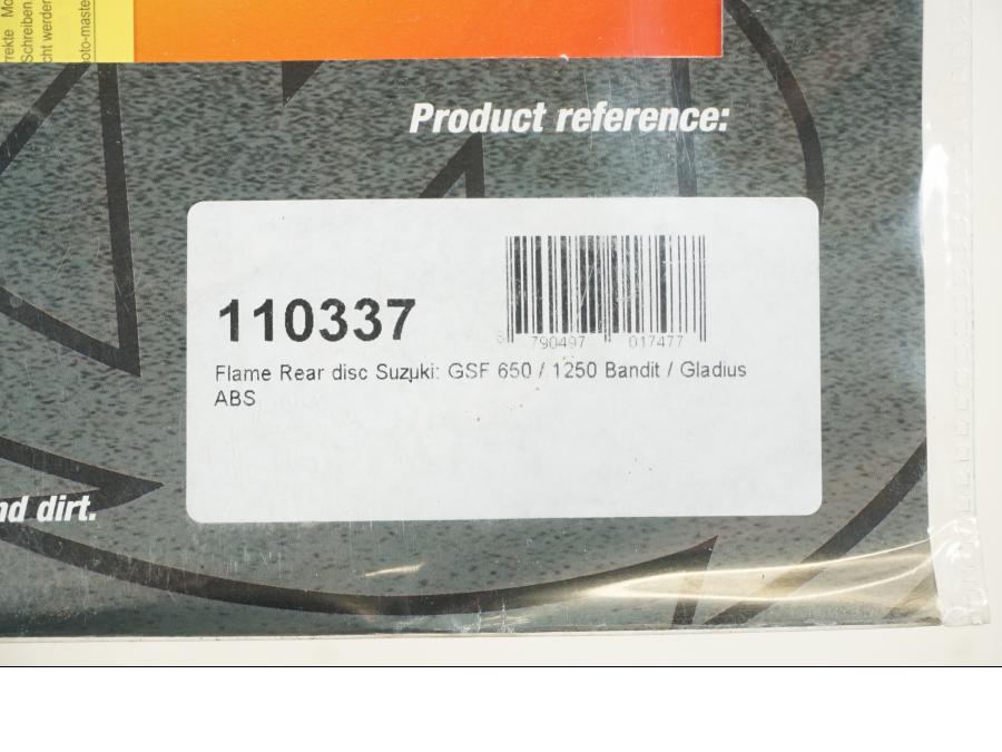 Baksidan på Bromsskiva från en Suzuki GSF 1250 -2016 motorcykel.