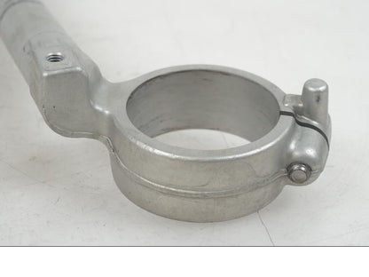 Snett uppifrån på Styre från en Suzuki GSX-R 1000 -2007 motorcykel.