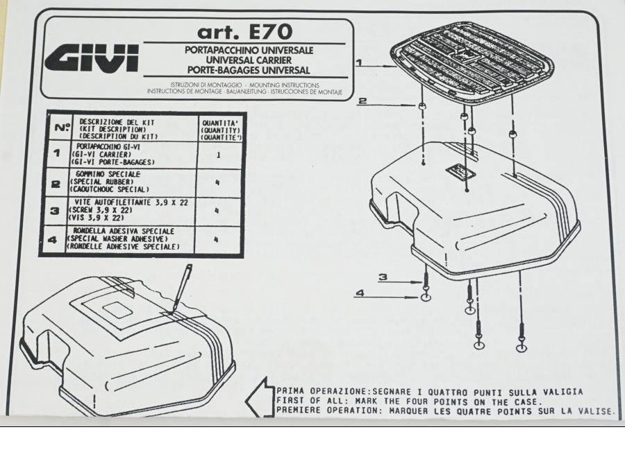 Vänster sida på Pakethållare från en Universal Universal -0 moped.