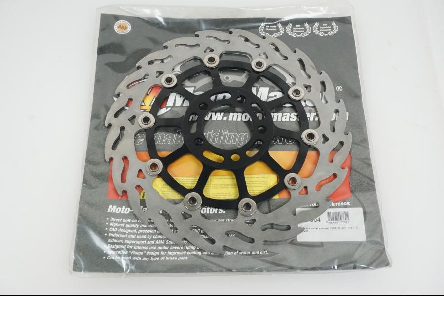 Baksidan på Bromsskiva från en Kawasaki Z 1000 -2006 motorcykel.