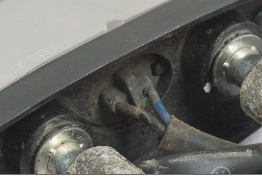 Baksidan på Skyltbelysning från en Yamaha MT-09 -2016 motorcykel.