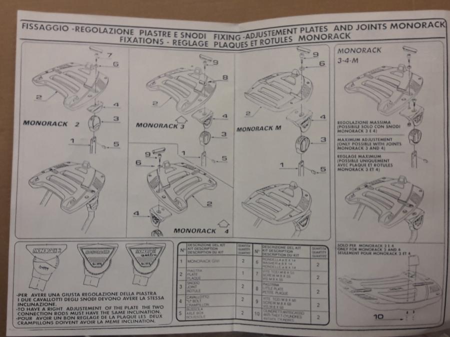 Baksidan på Topboxplatta från en Yamaha Alla -2005 motorcykel.