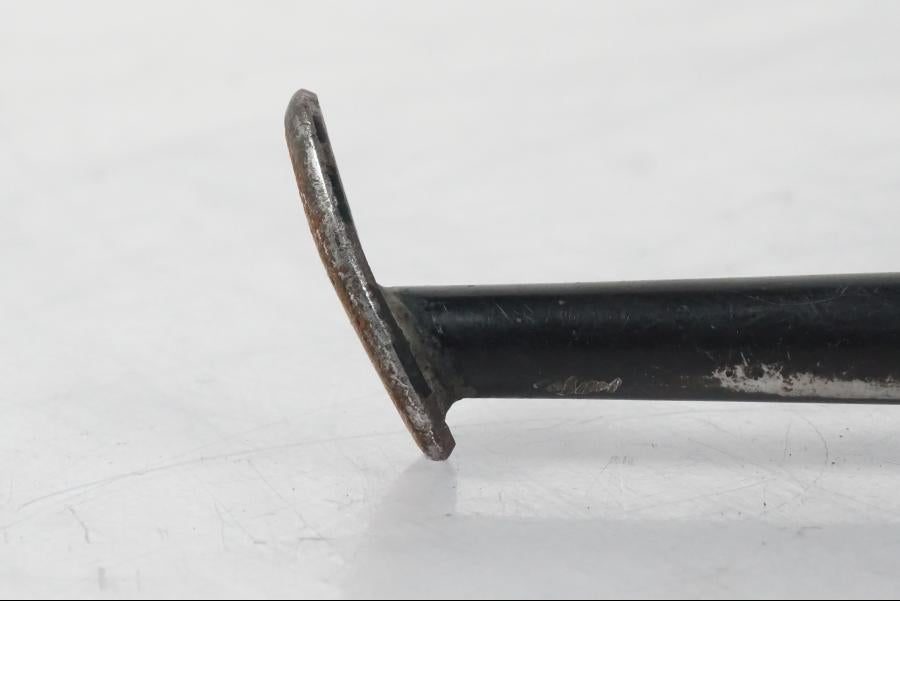 Snett uppifrån på Sidostöd från en Kawasaki ZX-6R -2005 motorcykel.