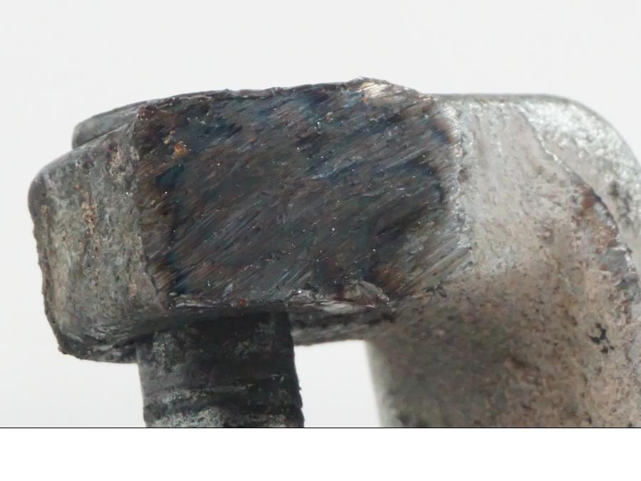 Höger sida på Fotpinne från en H-D Softail FXCW Rocker -2008 motorcykel.