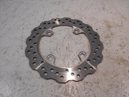 Framsidan på Bromsskiva från en Kawasaki ZX-10R -2008 motorcykel.