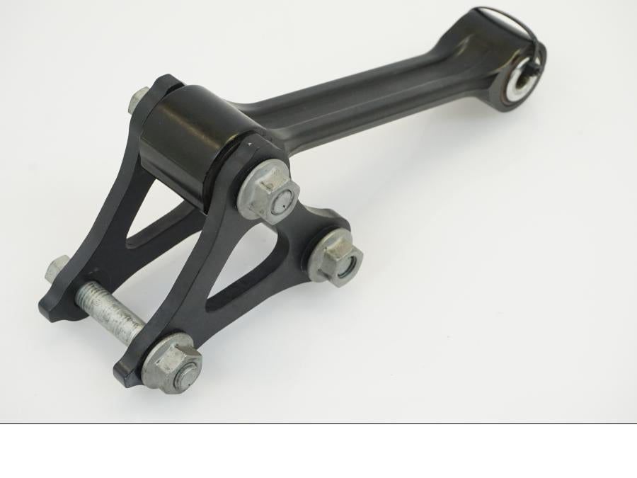 Vänster sida på Stötdämparlänkage från en KTM 1290 Super Duke -2020 motorcykel.