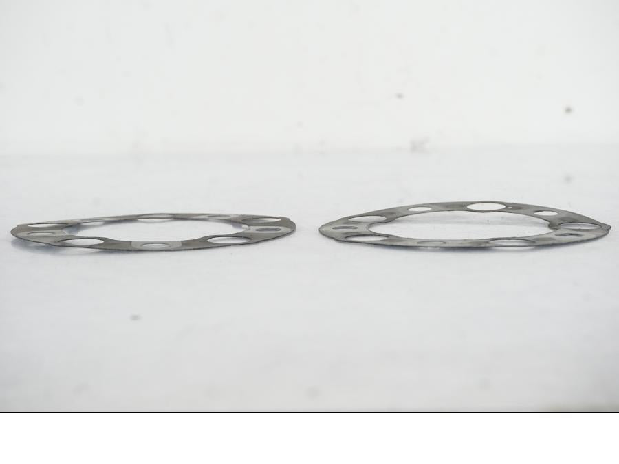 Baksidan på Bromsskivegummidämpare från en Kawasaki ER-6N ABS -2010 motorcykel.