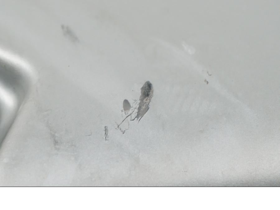 Snett nerifrån på Bensintankskåpa från en BMW R 1200 GS -2005 motorcykel.