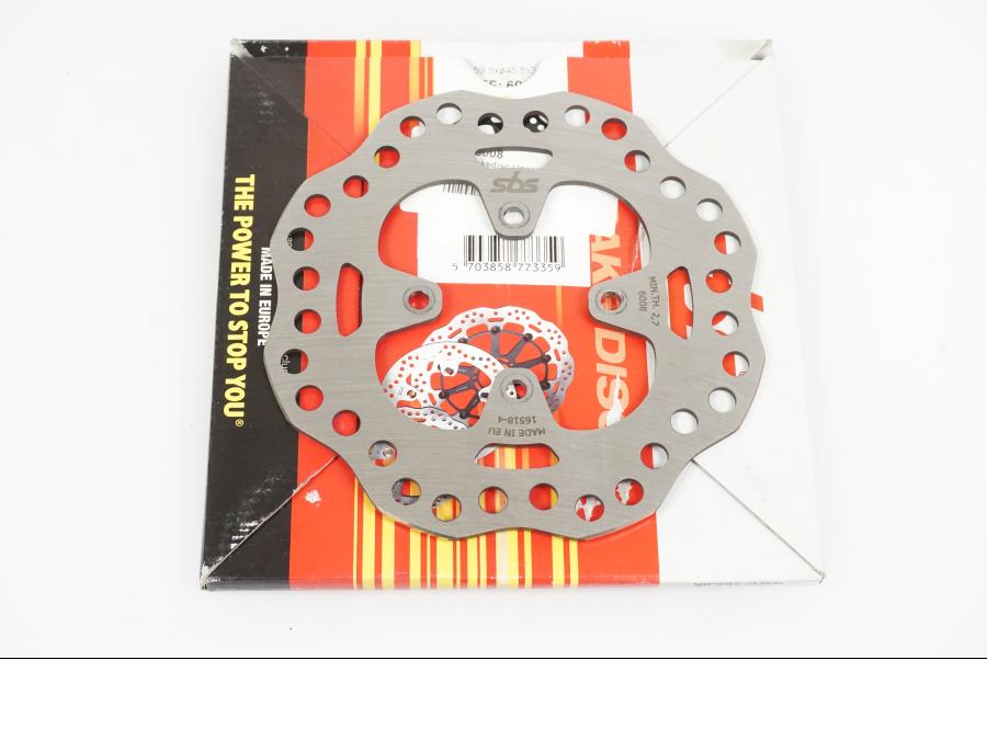 Framsidan på Bromsskiva från en KTM 65 SX -2022 motorcykel.