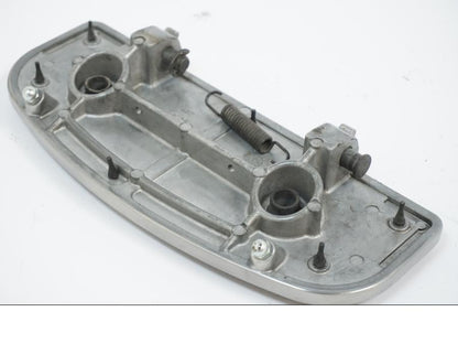 Snett uppifrån på Fotplatta från en Kawasaki VN 1500 -2002 motorcykel.