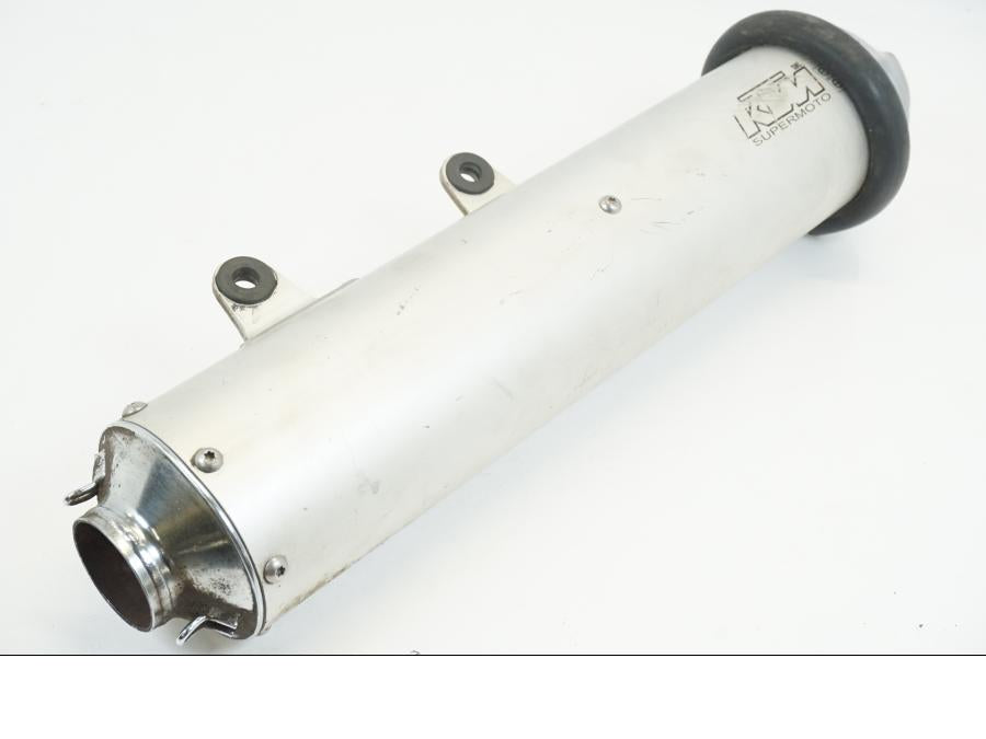 Höger sida på Ljuddämpare från en KTM 660 SMC -2006 motorcykel.