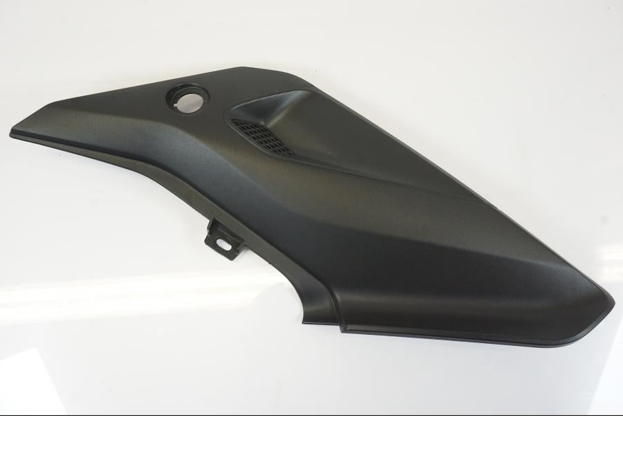 Baksidan på Sidopanel från en Triumph Trident -2021 motorcykel.