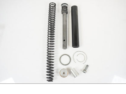 Framsidan på Gaffelbensdelar från en BMW F 650 CS -2002 motorcykel.