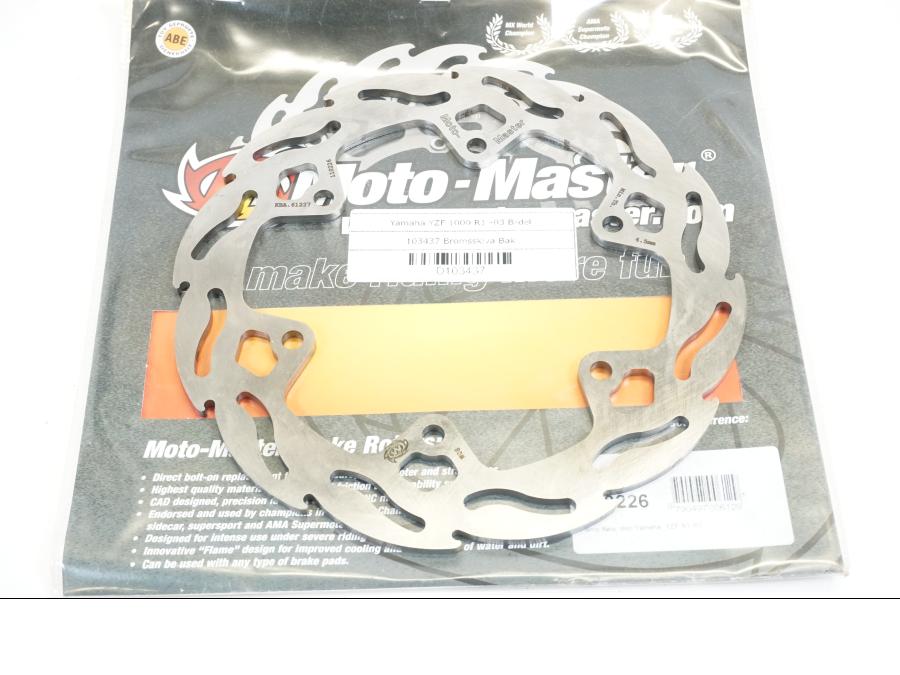 Baksidan på Bromsskiva från en Yamaha YZF 1000 R1 -2003 motorcykel.