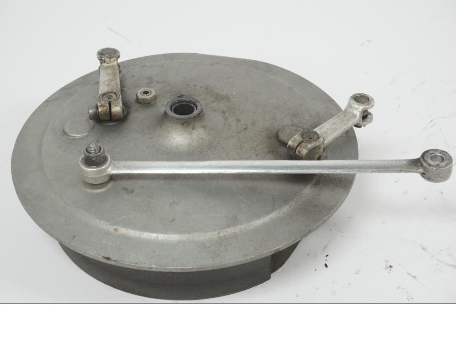 Snett uppifrån på Bromstrumma från en BMW R 60 -1971 motorcykel.