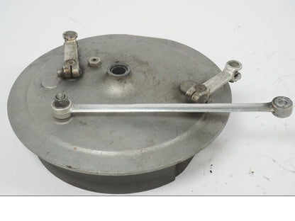 Snett uppifrån på Bromstrumma från en BMW R 60 -1971 motorcykel.