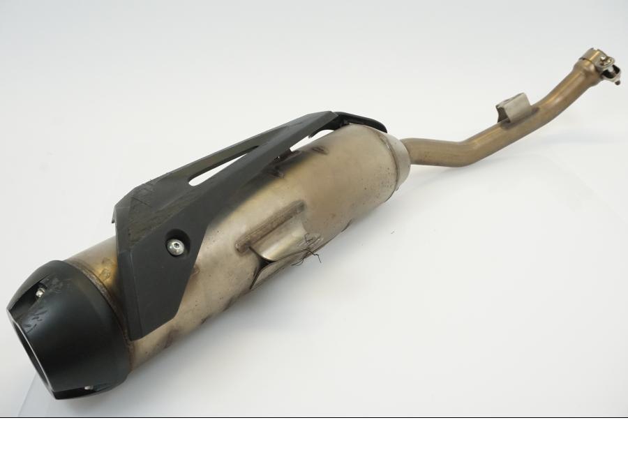 Baksidan på Ljuddämpare från en Yamaha WR 125 -2010 motorcykel.