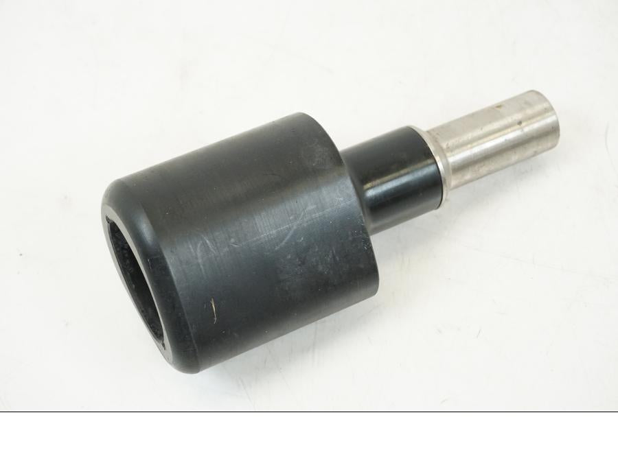 Vänster sida på Kraschpuckar från en Ducati Hyperstrada -2013 motorcykel.