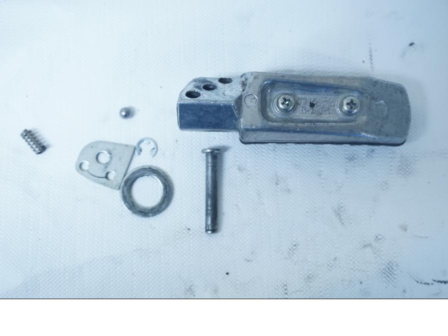 Baksidan på Fotpinne från en Kawasaki Ninja 650 -2018 motorcykel.