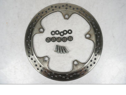 Framsidan på Bromsskiva från en BMW R 1200 R -2007 motorcykel.