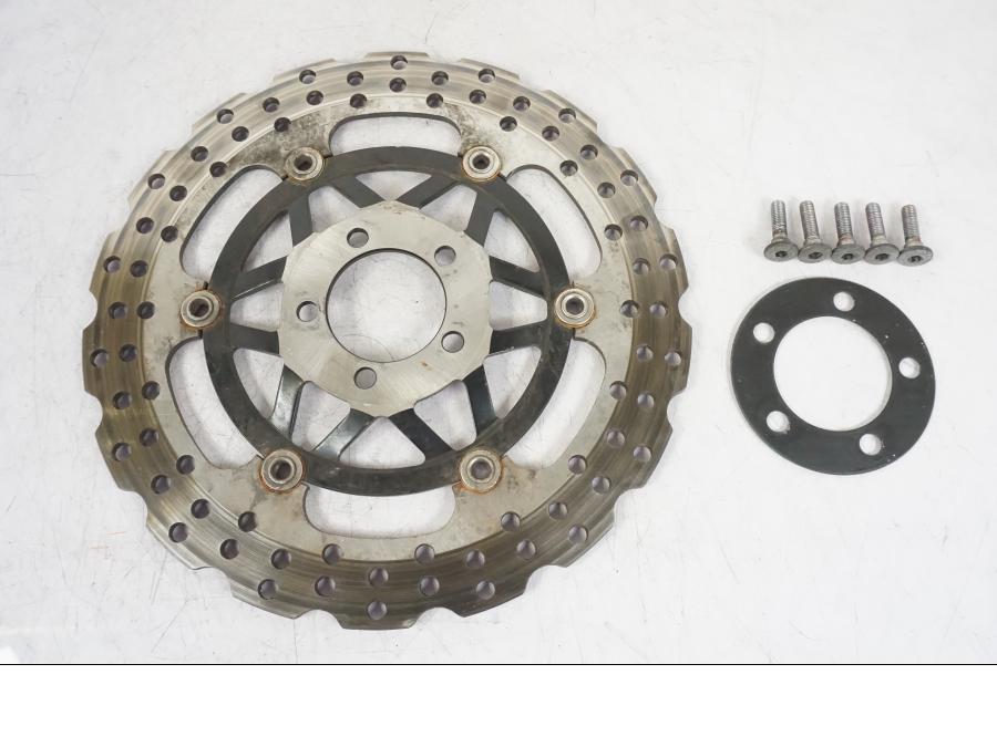 Framsidan på Bromsskiva från en Kawasaki ZX-12R -2000 motorcykel.