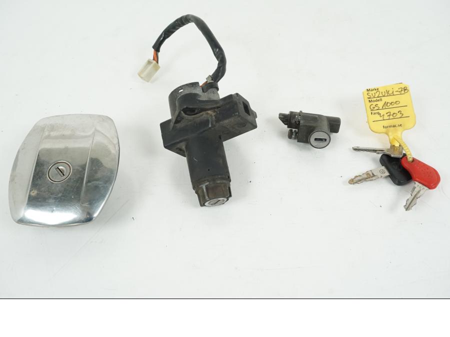 Baksidan på Låssats från en Suzuki GS 1000 -1978 motorcykel.