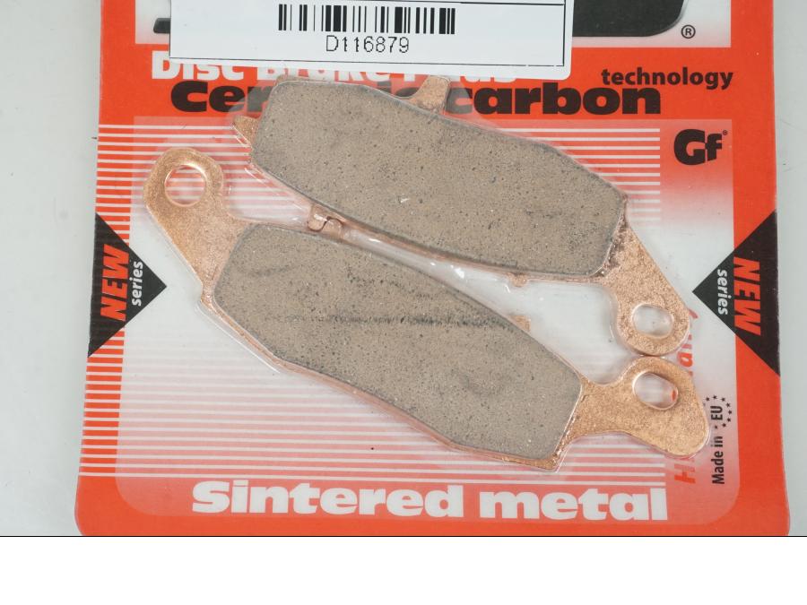 Baksidan på Bromsbelägg från en Kawasaki ER-6N -2016 motorcykel.