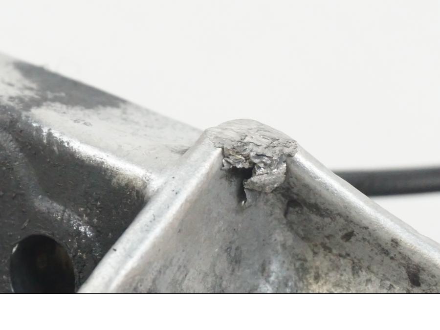 Snett uppifrån på Fotpinne från en Suzuki GSX-R 1000 -2007 motorcykel.