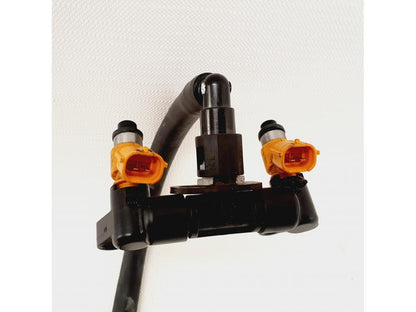 Baksidan på Spridare från en Honda CB 500 F -2013 motorcykel.